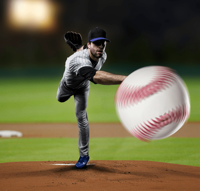 baseball pitcher player ball throwing torn vision visual shoulder reality labrum athletes surgery games sports curveball blood pitching clots when
