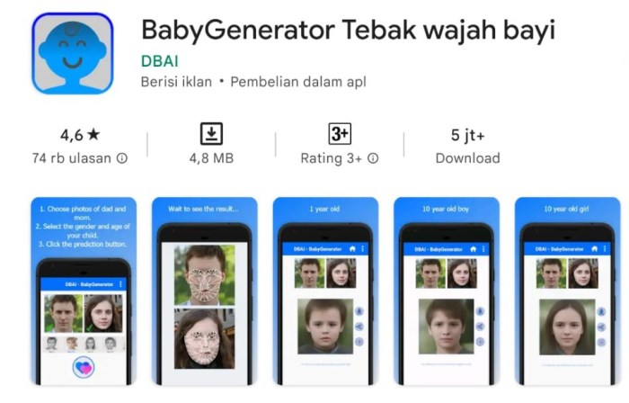 aplikasi prediksi wajah anak online terbaru